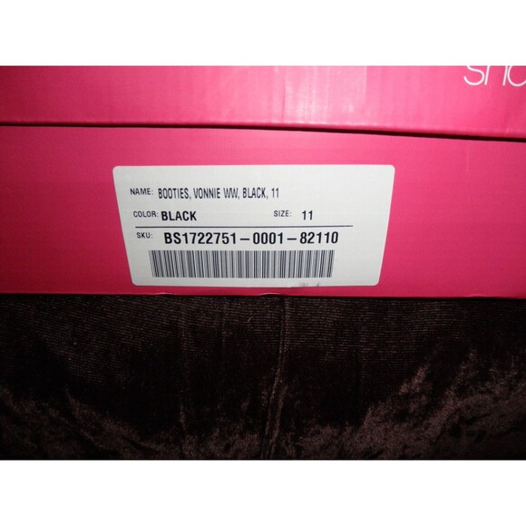 NEW by SHOEDAZZLE, BOOTIES, SIZE 11 MEDIUM VONNE WW, BLACK, SUEDE (HEELS 5"). - Picture 4 of 10